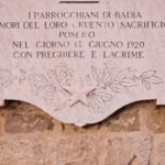 Lapide Caduti Badia San Salvatore abbazia Montecorona